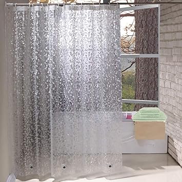 Amazon Com Extra Long Shower Curtain Liner 84 Inches Long Marble
