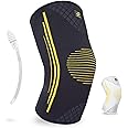 Bracoo Knee Brace for Women Men, Compression Sleeve Support with Side Stabilizers, for Pain Relief, Meniscus Tear, Injury Recovery, Weightlifting, Running, Workout, KE92