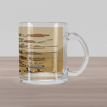  Lunarable Vintage Glass Mug Kitchenware And