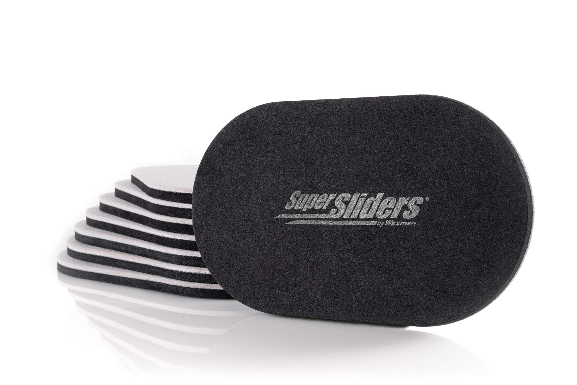 Super Sliders 4705395N Movers & Sliders for Heavy Furniture for Hard Floor Surfaces (8 Pack) -Felt Oval SuperSliders, 9-1/2" x 5-3/4" inch, Beige, 8 PC-Large