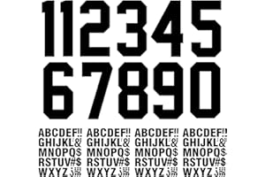 147 Pcs Iron on Numbers and Letters, 8 Inch T-Shirt Heat Transfer 0 to 9 Jersey Soft Numbers, 2 Inch Letters for DIY Team Uni