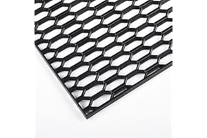 AggAuto 47"x16" ABS Plastic Universal Car Grill Mesh, Automotive Grille Insert Bumper Honeycomb Hole 10x25mm Hex Grids Black