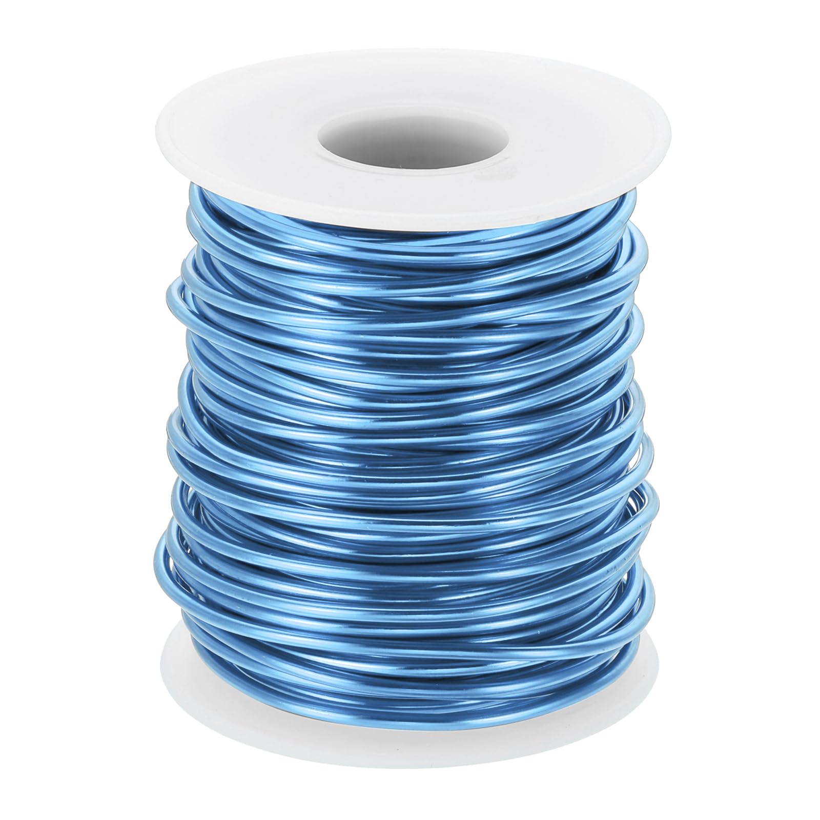 PATIKIL 12 Gauge 2mm Aluminum Craft Wire, 65.6 Ft Metal Wire Armature Bendable Wire for Jewelry Making Metal Wrap DIY, Steel Blue