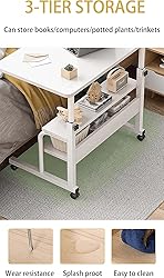 Adjustable Height Mobile Computer Desk for Small