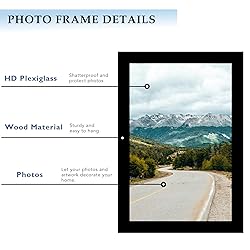 QOTIB 5.5x8.5 Picture Frame Black for Wall Hanging