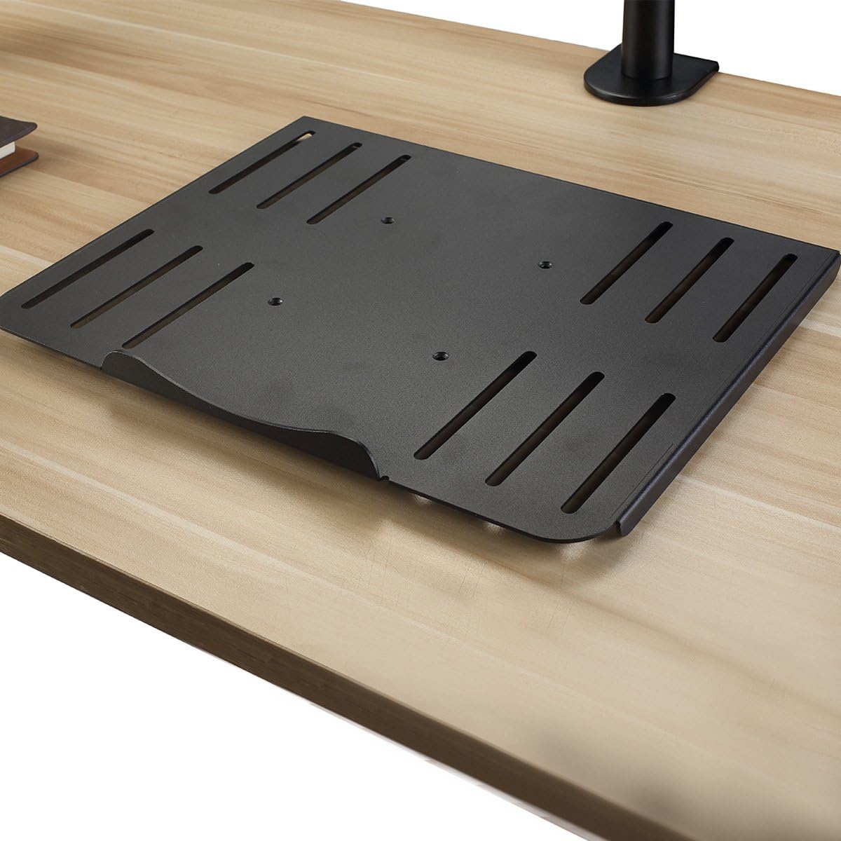 suptek Laptop Notebook Steel Tray Platform(Tray Only) for VESA Mount Monitor Arm Stand, Black, 1 tray - Image 3