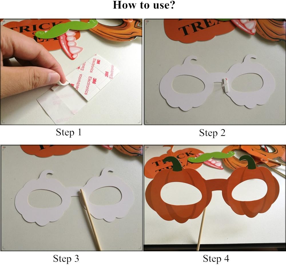 Halloween Photo Booth Props 27 Pcs for Halloween Decorations: Health & Personal Care