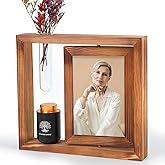 ChoiHeiy Small Urns for Human Ashes Keepsake with 4X6 Desk Picture Frame & Hydroponics Glass Vase, Memorial Keepsake Urn for Human Ashes, Mini Urns for Ashes, Small Urn Cremation