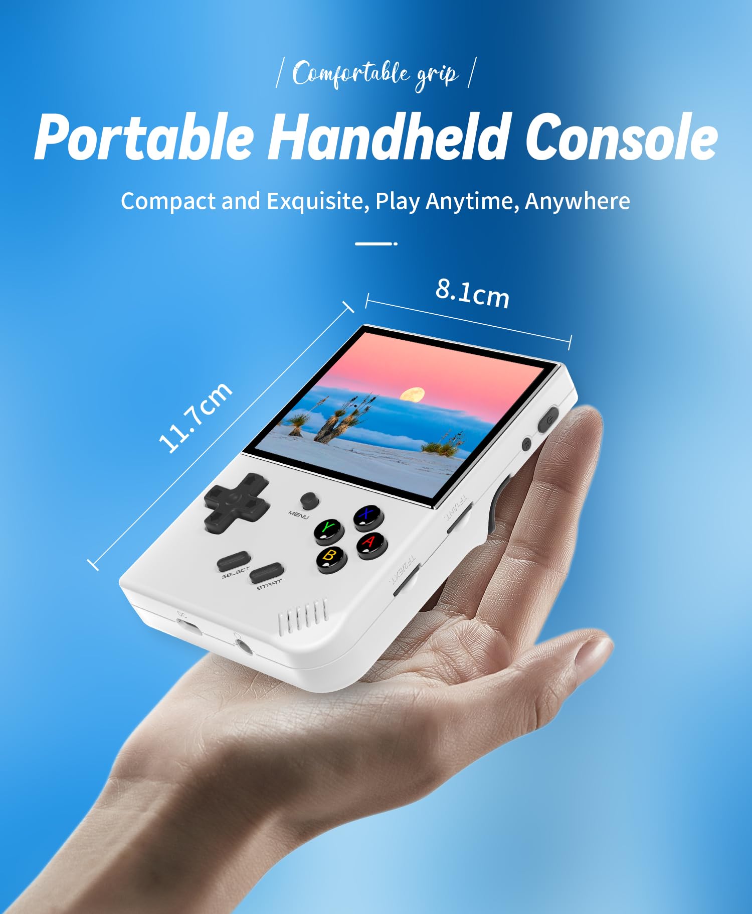 RG35XX Plus Retro Handheld Game Console 3.5 inch IPS Screen 3300mAh Battery Linux Players Built-in 64G Card 5515 Classic Games (RG35XX Plus White)