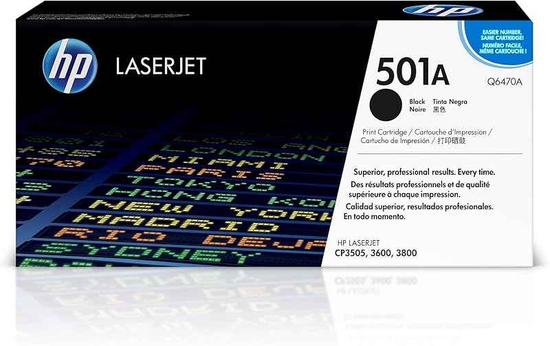 HP 501A Q6470A Original LaserJet Toner Cartridge Black 6000 Pages