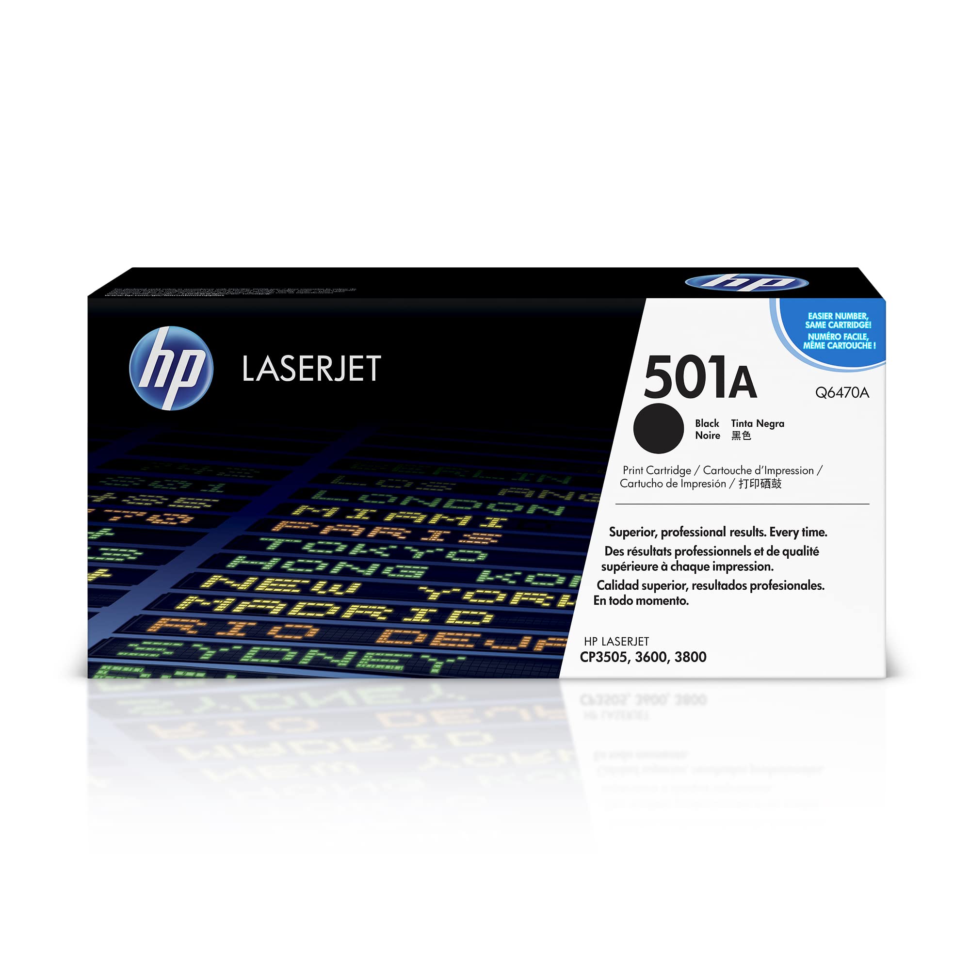 HP Q6470A 501A Original LaserJet Toner Cartridge, Black, Single Pack