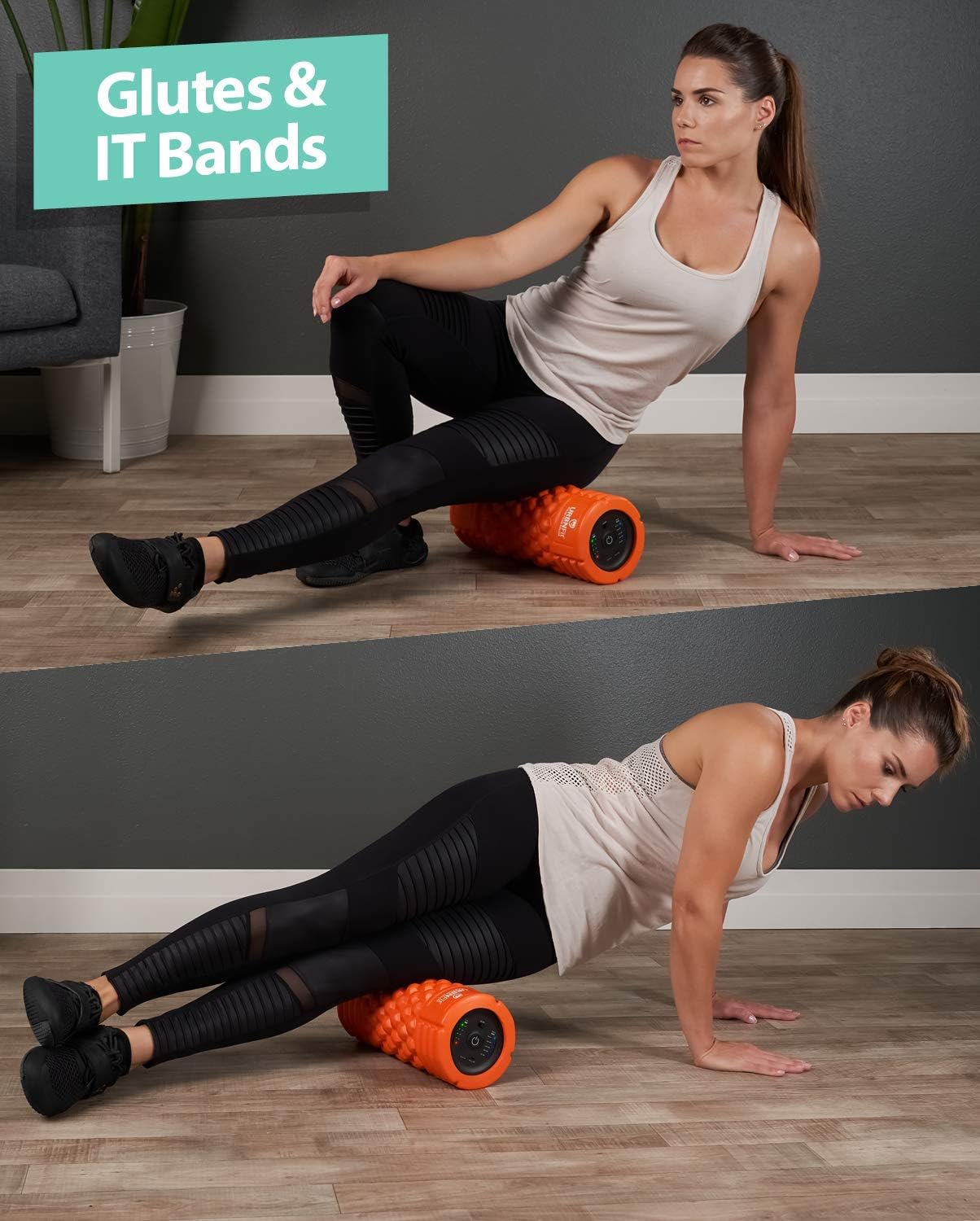 URBNFit Vibrating Foam Roller 5-Speed Massage & Exercise Body Roller - Deep Tissue Trigger Point Performance, Back Muscle Recovery - Rechargeable, Electric : Sports & Outdoors