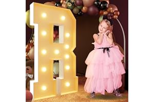 imprsv 4FT Marquee Light Up Letters, Large Light Up Letters for Birthday Party Decor Wedding Decorations, Marquee Letters for Party Decoration Large Marquee Letters Arch Kit Decorations Letter R