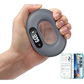 Smart Donut Fidget Toys Adults - Bluetooth Connected Silicone Grip Strength Trainer with App Games & Video Remote Control, Portable Hand Therapy Exercise for Relief and Fitness (40 LB)