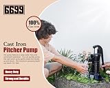 6699 Cast Iron Pitcher Pump Antique Manual Hand Suction Well Water Transfer view 3