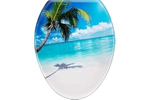 Nastarki Elongated Toilet Seat, Slow Close Wood Toilet Seats, Wooden Toilet Seats with Strong Alloy Hinges, Easy to Install and Clean