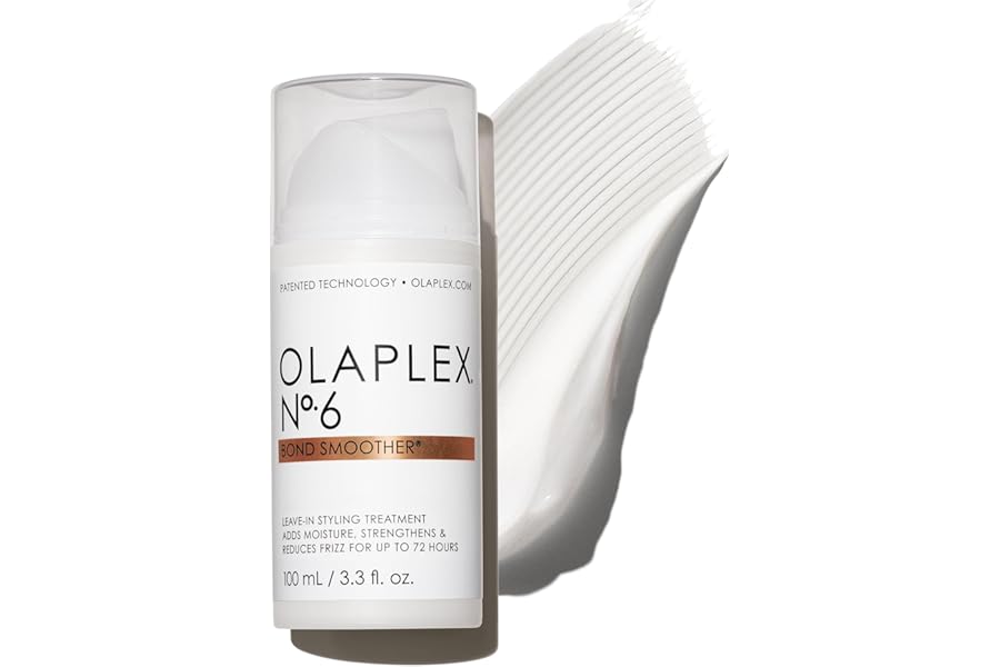 Olaplex Nº. 6 Bond Smoother: Leave-In Styling Treatment | Smooths, Conditions, & Strengthens | Frizz Control for Up to 72 Hours | For Coily, Curly, Straight, and Wavy, 100 mL / 3.3 Fl. Oz.