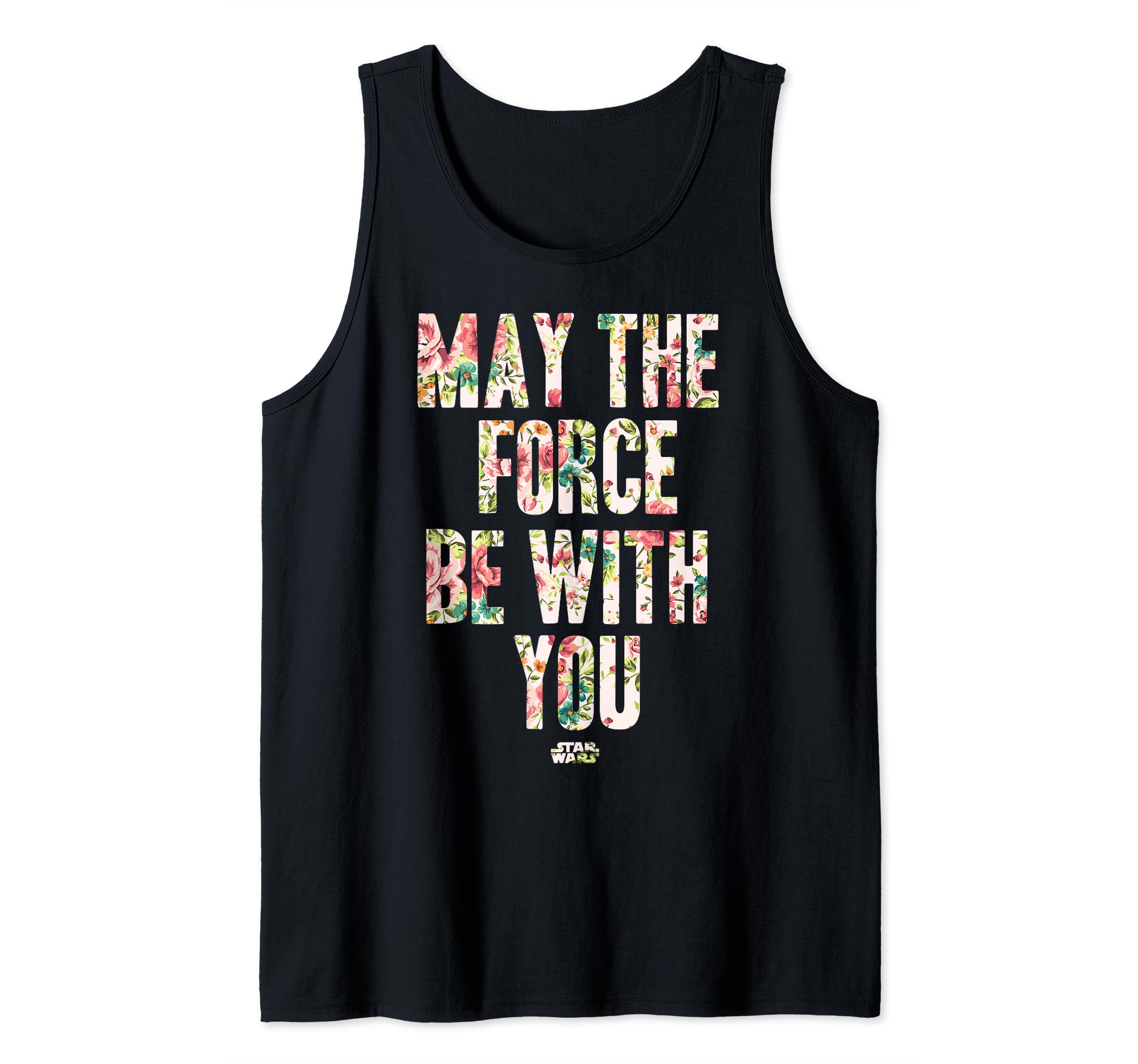 Star Wars May The Force Be With You Floral Pattern Tank Top