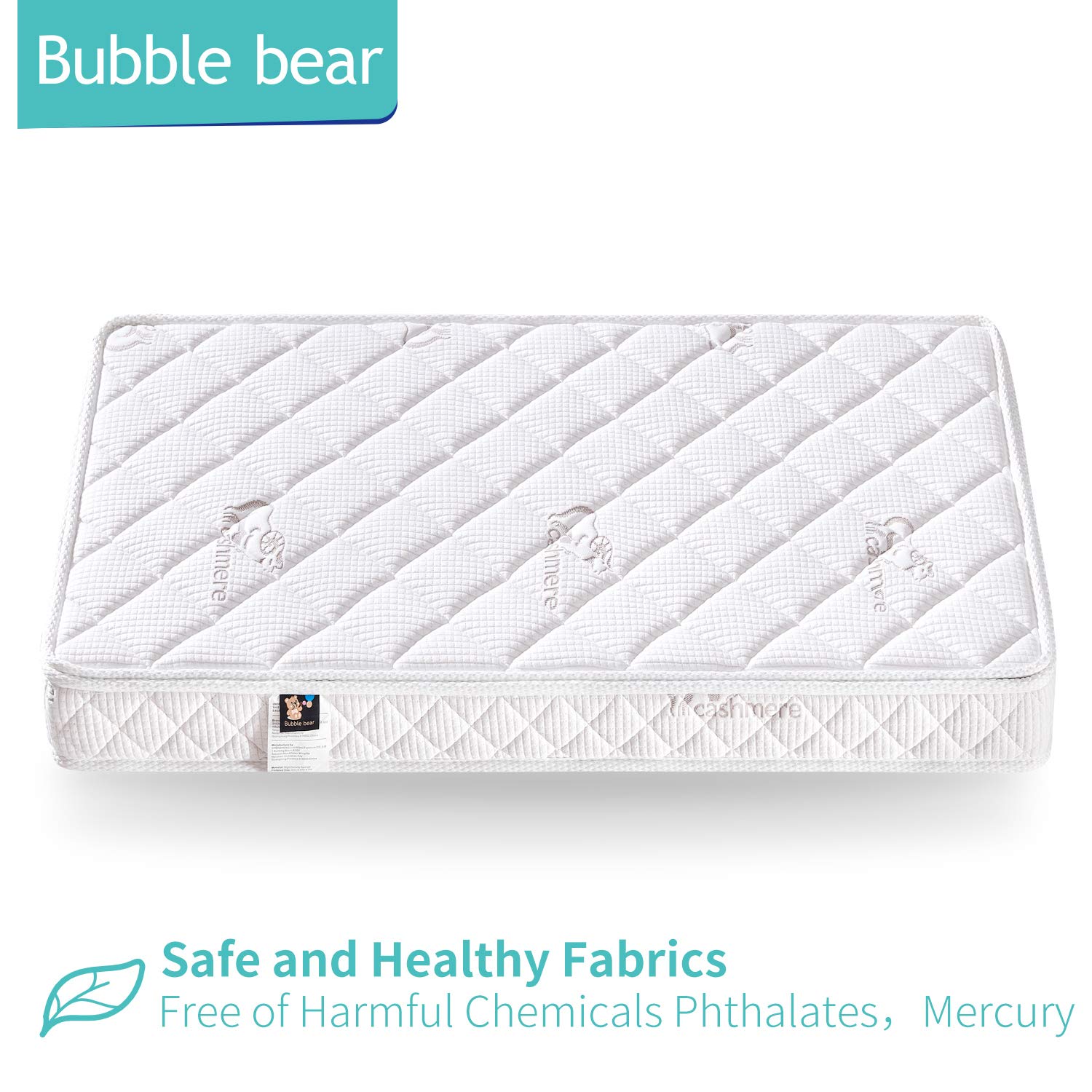 【2020 New Version】 Bubble bear Knitted Premium Foam Crib Mattress and Toddler Mattress with Removable Washable Top Cover| Good Flexibility | Breathable|Feel Soft|Size:52X27.6X4.8(Goat) : Baby