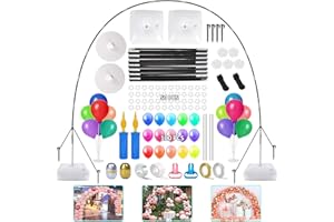 IRABEY Balloon Arch Kit,10FT Width & 9FT Height Adjustable Balloon Arch Stand with 100 Balloons, With thickened Water Fillable Bases Balloon Arch Brackets for Wedding Graduation Birthday Baby Shower Party