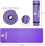 Sparta NBR Yoga Mat 10mm Extra Thick Non-Slip Large Purple with Carry Strap view 3