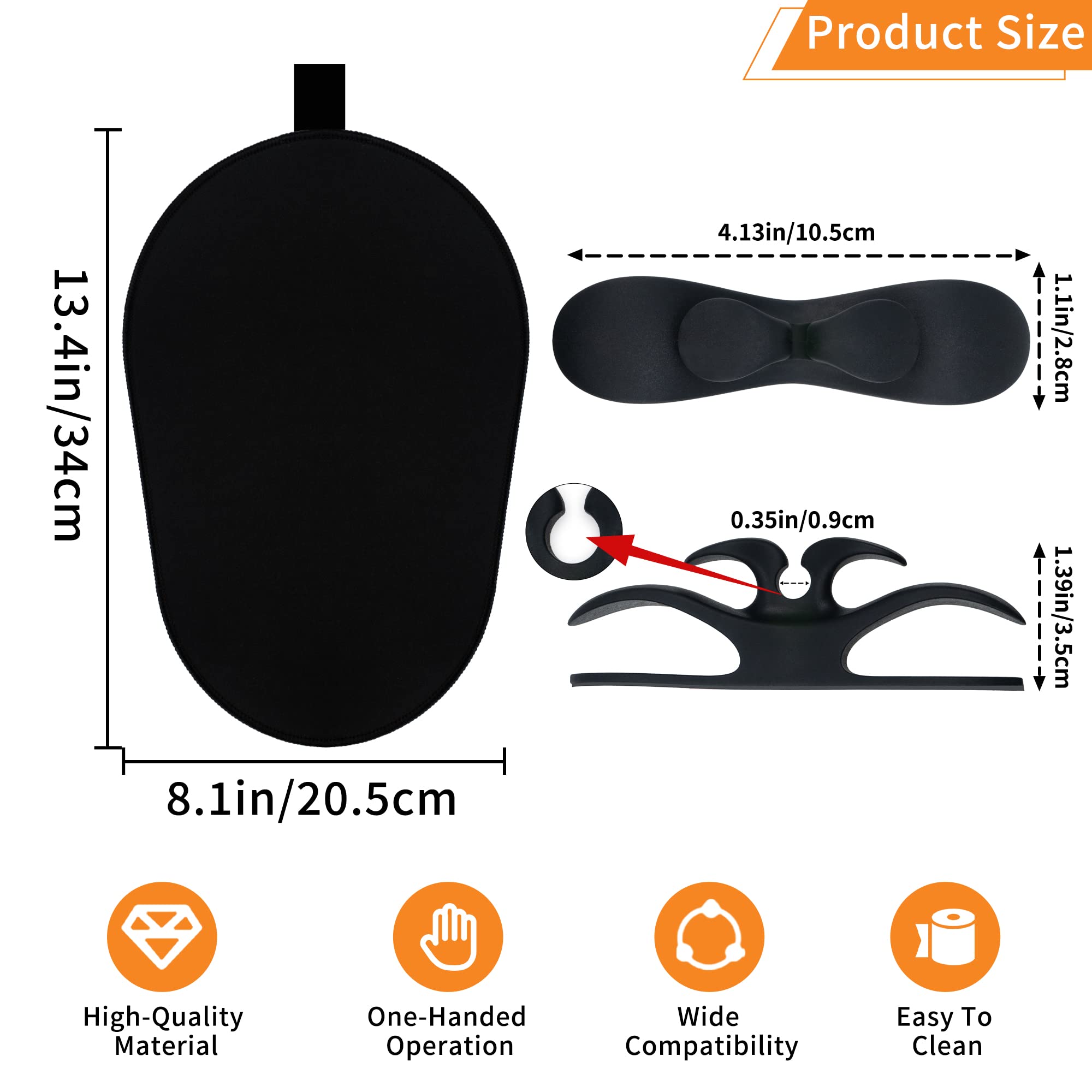 Sliding Mat for Kitchenaid Mixer with 2 Black Kitchen Accessories, Mover Slider Mat Pad for 5-8 Qt Bowl-Lift Stand Mixer, Kitchen Appliance Slider Mat Compatible with Professional 600 Stand Mixer