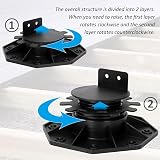 Adjustable Decking Pedestal 30-60mm Pack of 10 Riser/Shed Foot 480kg view 3