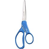 Westcott GEM Crystal-Design Scissors for Kids Ages 12+ - Back to School Essentials and Classroom Supplies - 7-Inch Pointed Student Scissors - for Right- or Left-Handed Use - Assorted Colors - 1 Pack