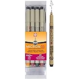 SAKURA Pigma Micron Fineliner Pens - Archival Black and Colored Ink Pens - Pens for Writing, Drawing, or Journaling - Black a