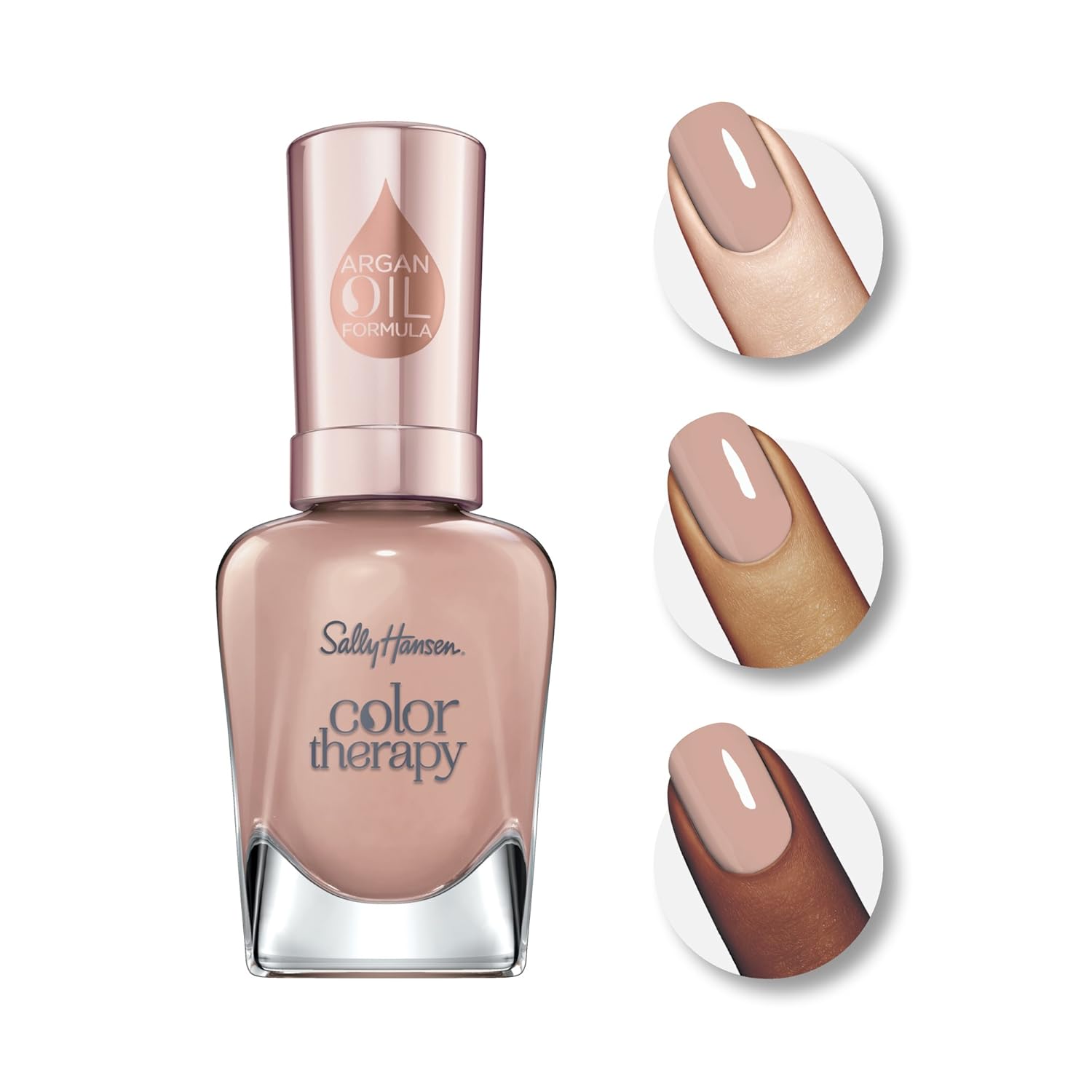 Sally Hansen Color Therapy Nail Polish, Re-Nude, Pack of 1 : Beauty