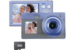 Double-Screen Retro Camera 18x Zoom 5000W Full Clear Video Shockproof ABS Body for Teens Outdoor Photography Student Camera w