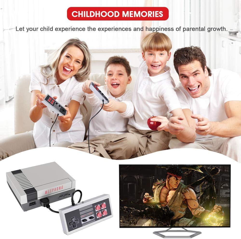 MEEPHONG Retro Game Console, HDMI HD NES Console Classic Game Console Built-in Hundreds of Classic Video Games: Toys & Games