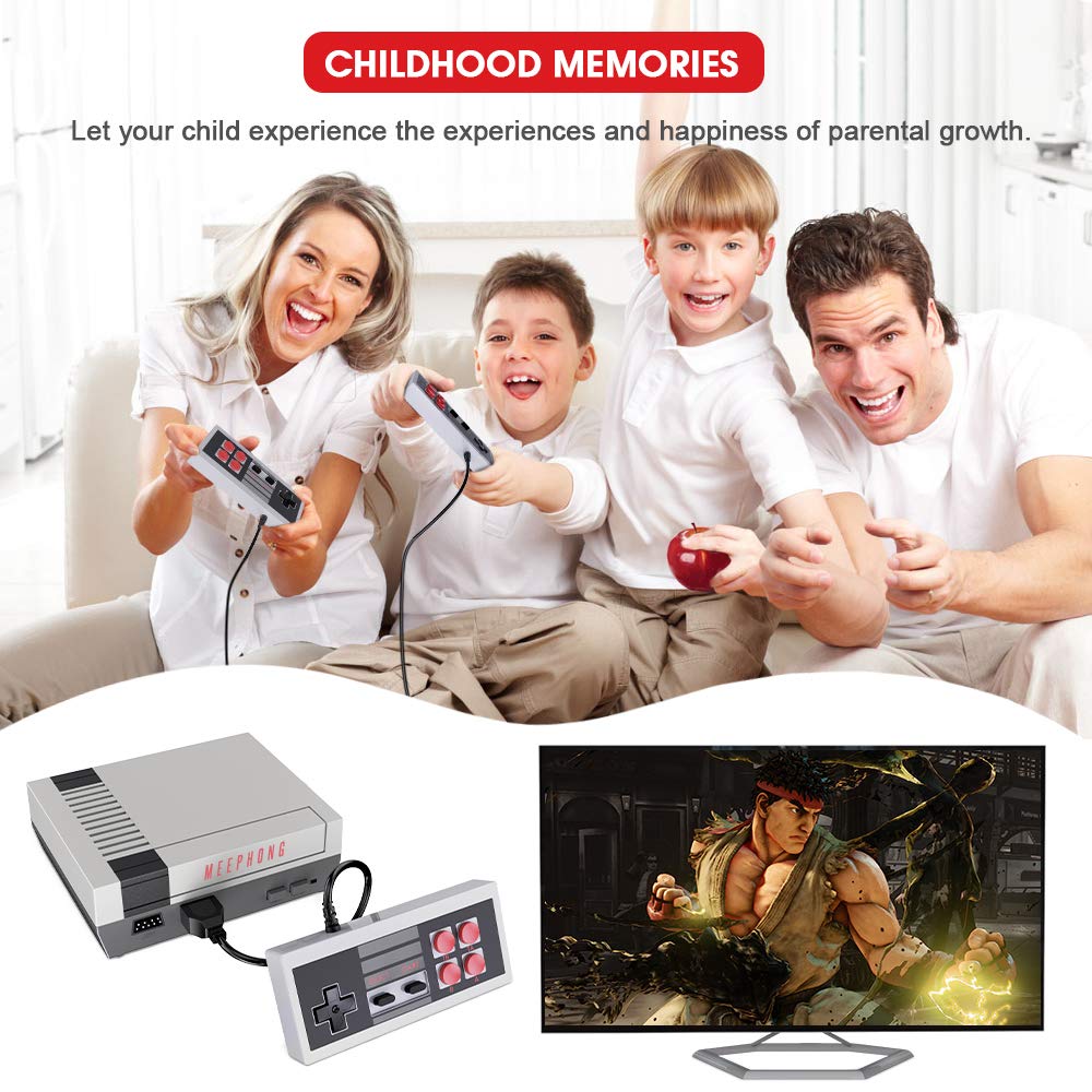 MEEPHONG Retro Game Console, HDMI HD NES Console Classic Old Game Console Built-in Hundreds of Classic Video Games: Video Games