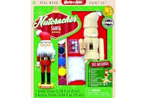 WORKS OF AHHH... MasterPieces Works of Ahhh Holiday Craft Set - Nutcracker Santa Wood Paint Kit
