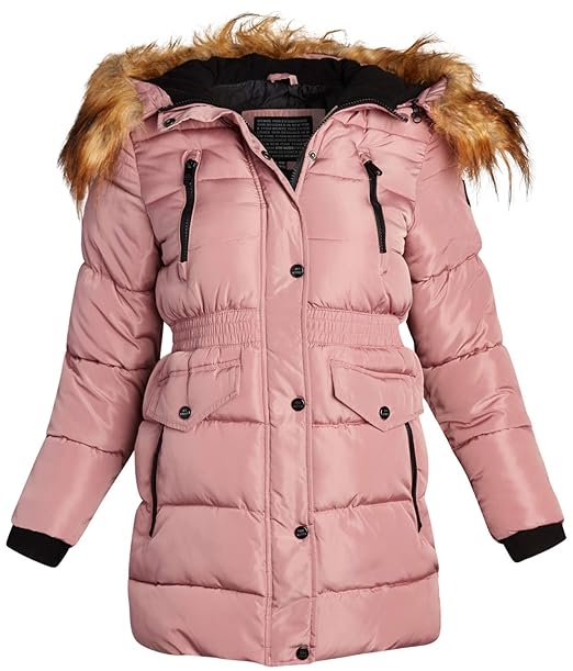 Steve Madden Girls' Winter Coat Long Length Puffer Parka Ski Jacket