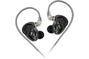 KZ ZAR in Ear Monitor Headphones with 1DD+7BA Hybrid Technology Driver Wired Earbuds, Silver-Plated Cable IEMS Headphones for
