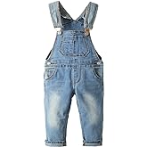 KIDSCOOL SPACE Baby Toddler 2 Buttons Adjustable Straps Fashion Jean Overall