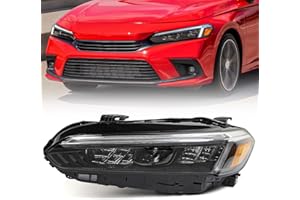 Huray Left Full LED Headlight Assembly Fit for Honda Civic 2022-2025 LH Headlamp OE Factory Head Light Replacement for HO2502