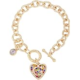 GUESS Heart Logo Charm Bracelet