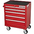Strongway 5-Drawer Rolling Cabinet — 26in.W x 18in.D x 33.7in.H