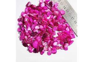 OAKBUD 100g Shell Mixed Color Mosaic Tiles Mosaic Glass Pieces for Home Decoration or DIY Crafts, Natural Shell Irregular Size (Rose Red)