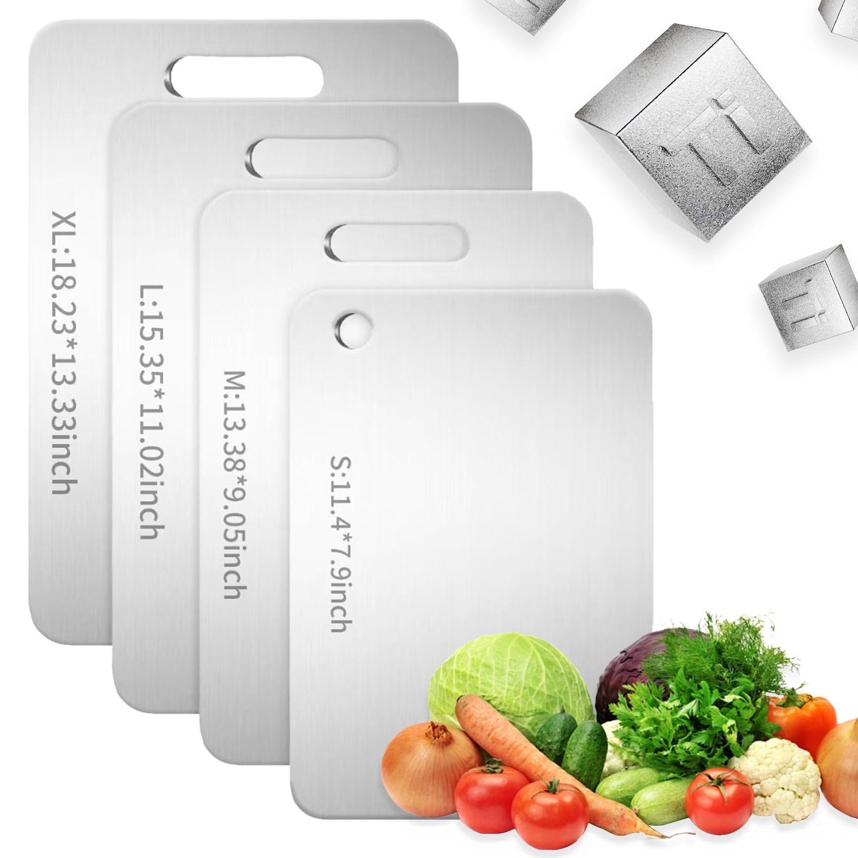 Photo 1 of Titanium Cutting Board - 2025 New Upgrade 100% Pure Titanium Cutting Boards for Kitchen Double Sided Non Toxic Cutting Board,Hygiene Durable Dishwasher Safe Chopping Board(L:15.35IN*11.02IN)