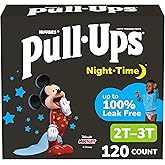 Pull-Ups Boys' Night-Time Potty Training Pants, Size 2T-3T Overnight Training Underwear (16-34 lbs),120 Ct