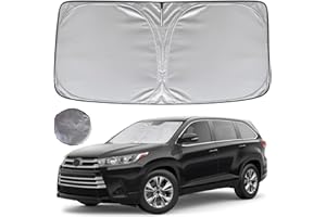 KAYZT Windshield Sun Shade for 2014-2019 Toyota Highlander SUV Foldable Sunshade Front Window Custom Fit Car Accessories