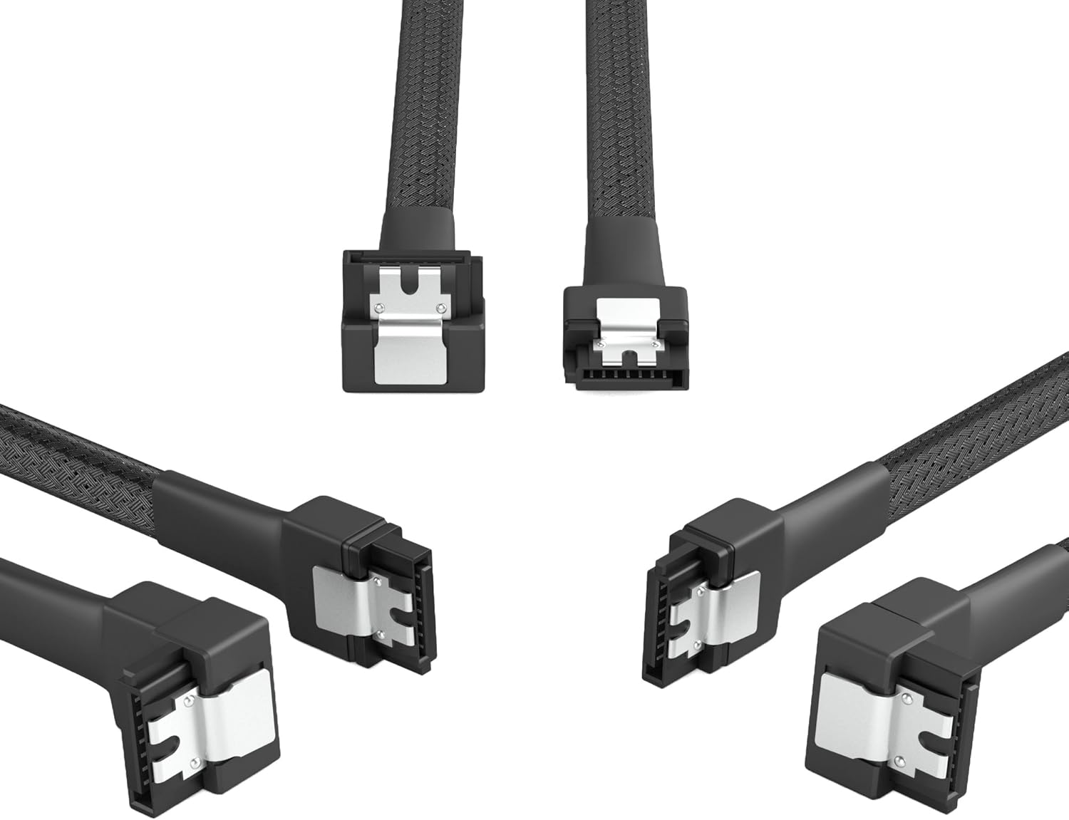 KabelDirekt 3x SATA 3 cables 6Gb/s 30cm, 90° angled connector (data cable, 6Gbit/s, SATA III