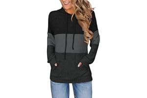 Bosmeer Hoodies for Women Casual Long Sleeve Drawstring Loose Fit Pullover Sweaters Tops for Women Trendy 2025 Fall Fashion