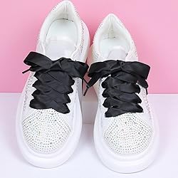 Booyckiy Flat Colorful Satin Ribbon Shoelaces