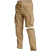 NATUVENIX Hiking Pants Men Quick Dry Convertible Fishing Pants for Men Zip Off Lightweight Mens Cargo Pants Outdoor Travel