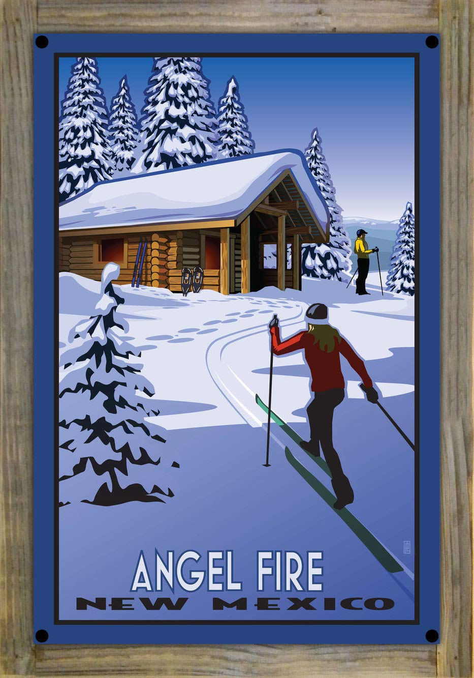 Amazon Com Angel Fire New Mexico Cross Country Cabin Metal Art