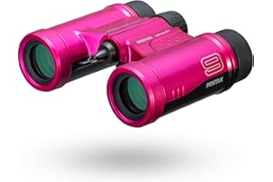 Pentax Binoculars UD 9x21 - Pink. A bright, clear field of view, a compact, lightweight body with roof prism, Fully Multi-Coa